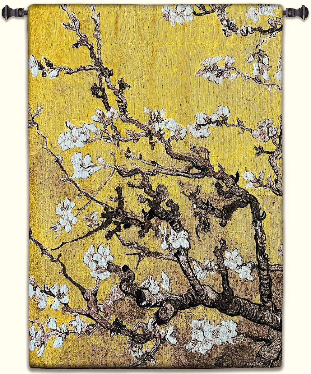 Almond Blossom Yellow Vertical Wall Tapestry Abstract, Almond, Art, S, Blossom, Yellow, Botanical, Carolina, USAwoven, Cotton, Floral, Flower, Flowers, Gogh, Gray, Grey, Hanging, Oriental, Pedals, Purple, Seller, Square, Tapestries, Tapestry, Top50, Tree, Van, Wall, White, Woven, Woven, Bestseller, tapestries, tapestrys, hangings, and, the, exclusive, vertical