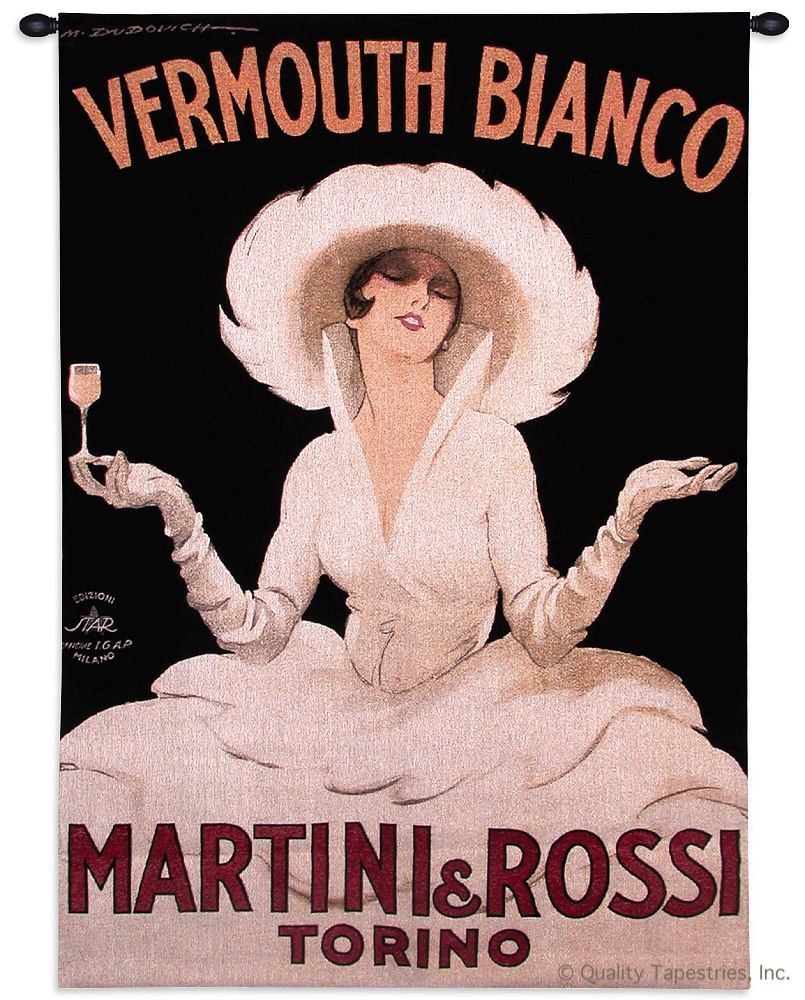 Vermouth Bianco Vintage Poster Wall Tapestry C-1512, &, 1512-Wh, 1512C, 1512Wh, 30-39Incheswide, 38W, 50-59Inchestall, 53H, Ad, Advertisement, Advertisements, Alcohol, Ancient, And, Antique, Art, Bianco, Black, Carolina, USAwoven, Cotton, Famous, Hanging, Old, Olde, Poster, Posters, Spirits, Tapestries, Tapestry, Vermouth, Vertical, Vineyard, Vintage, Wall, White, Wine, Woven, tapestries, tapestrys, hangings, and, the