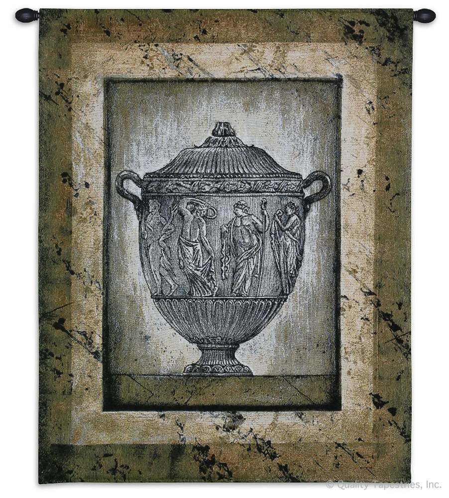 Antico Vaso I Wall Tapestry C-1559, &, 10-29Incheswide, 1559-Wh, 1559C, 1559Wh, 27W, 30-39Inchestall, 32H, Antico, Art, Brown, Carolina, USAwoven, Cotton, Gray, Greece, Grey, Group, Hanging, I, Pots, Pottery, Tapestries, Tapestry, Urn, Urns, Vaso, Vertical, Vintage, Wall, Woven, tapestries, tapestrys, hangings, and, the