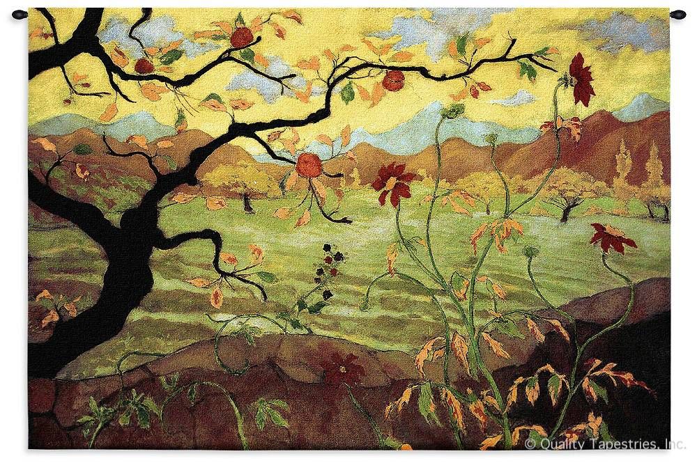 Apple Tree With Red Fruit Wall Tapestry C-3089, 30-39Inchestall, 3089-Wh, 3089C, 3089Wh, 38H, 50-59Incheswide, 53W, Abstract, Apple, Art, Artist, S, Bold, Botanical, Bright, Carolina, USAwoven, Contemporary, Cotton, Famous, Floral, Flower, Flowers, Fruit, Green, Hanging, Horizontal, Masterpiece, Masterpieces, Modern, Old, Painting, Paintings, Pedals, Seller, Tapastry, Tapestries, Tapestry, Tapistry, Top50, Tree, Wall, Woven, Yellow, Yellow, Bestseller, Red, tapestries, tapestrys, hangings, and, the