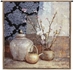 Asian Flowers & Pottery Wall Tapestry - C-3564