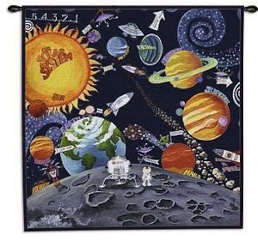 Solar System Planets Kid Wall Tapestry C-5648, 40-49Inchestall, 40-49Incheswide, 44H, 44W, 5648-Wh, 5648C, 5648Wh, Art, Baby, Blue, Boy, Carolina, USAwoven, Cartoon, Child, ChildS, Children, ChildrenS, Childrens, Childs, Cotton, Dark, Fun, Hanging, Infant, Kid, KidS, Kids, Navy, Newborn, Outer, Planets, Room, Solar, Space, Square, System, Tapestries, Tapestry, Toddler, Wall, Woven, Yellow, tapestries, tapestrys, hangings, and, the