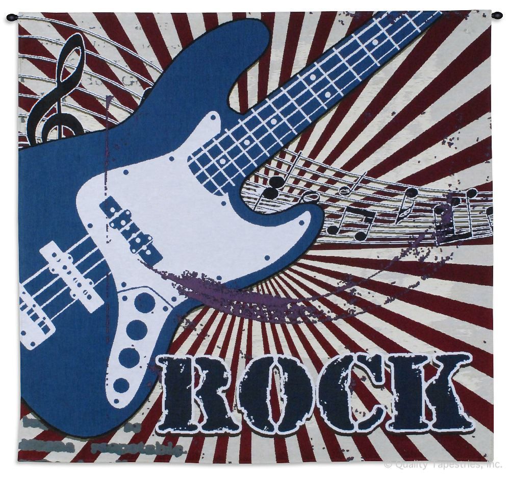 Electric Guitar Rock Music Wall Tapestry C-6420, 40-49Inchestall, 40-49Incheswide, 44H, 44W, 6420-Wh, 6420C, 6420Wh, Art, Blue, Carolina, USAwoven, Cotton, Electric, Guitar, Hanging, Music, Musical, Red, Rock, Room, Square, Tapastry, Tapestries, Tapestry, Tapistry, Textile, Wall, Woven, tapestries, tapestrys, hangings, and, the