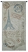 Eiffel Tower Postmark Wall Tapestry - C-6543