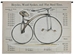 Retro European Bicycle Wall Tapestry - C-6554