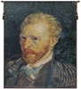 Van Gogh Self Portrait Belgian Wall Tapestry W-1746, 30-39Incheswide, 39W, 40-49Inchestall, 48H, Abstract, Art, Belgian, Blue, Cotton, Dark, Europe, European, Famous, Gogh, Gold, Grande, Hanging, Navy, Of, Old, Olde, Portrait, Purple, Self, Tapastry, Tapestries, Tapestry, Tapistry, The, Van, Vertical, Wall, World, Woven, Yellow, Belgianwoven, Europeanwoven, tapestries, tapestrys, hangings, and, the, wool