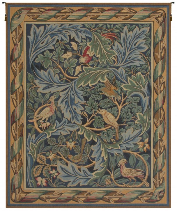 Les Oiseaux de William Morris French Wall Tapestry W-3584, 30-39Incheswide, 35W, 40-49Inchestall, 46H, 50-59Incheswide, 50W, 60-69Inchestall, 66H, 70-79Incheswide, 70W, 80-99Inchestall, 92H, Big, Bird, Birds, Blue, Border, De, French, Green, Large, Les, Morris, Oiseaux, Really, Tapestry, Vertical, Wall, William, Frenchwoven, Europeanwoven, acanthus, acanthes, marron, acnanthes, leaf, leaves, leafs, tapestries, tapestrys, hangings, and, the