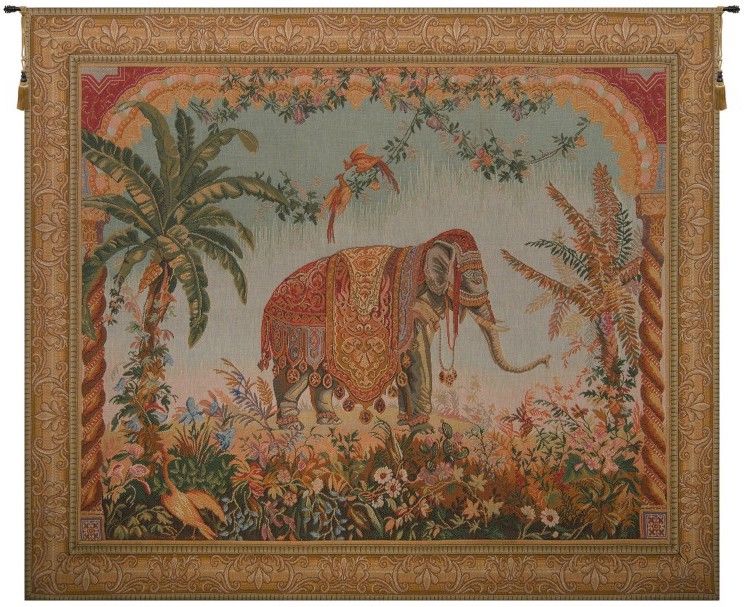 Royal Elephant I French Wall Tapestry Hanging, Tapestries, Woven, tapestries, tapestrys, hangings, and, the