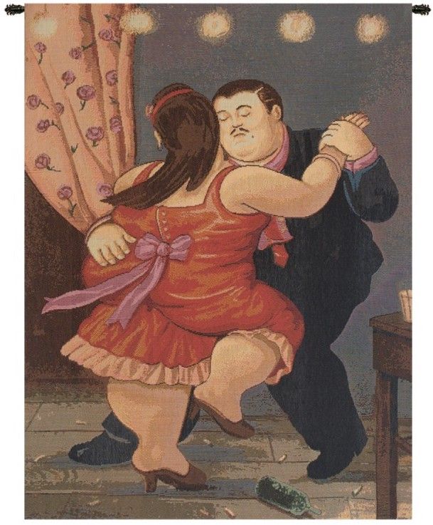 Botero Rosso Italian Wall Tapestry Hanging, Tapestries, Woven, tapestries, tapestrys, hangings, and, the