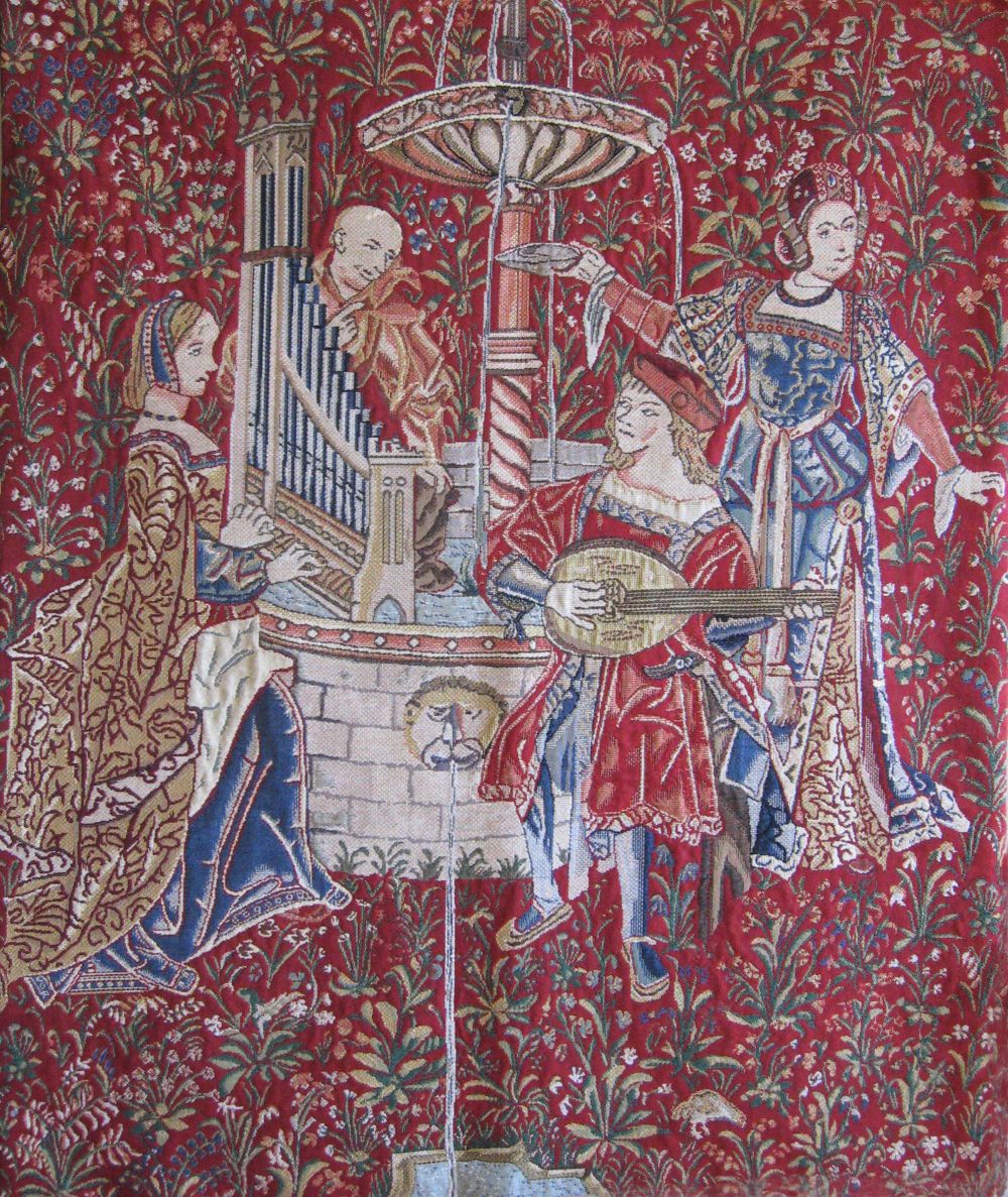 Concert Red Belgian Wall Tapestry Hanging, Tapestries, Woven, tapestries, tapestrys, hangings, and, the, Renaissance, rennaisance, rennaissance, renaisance, renassance, renaissanse