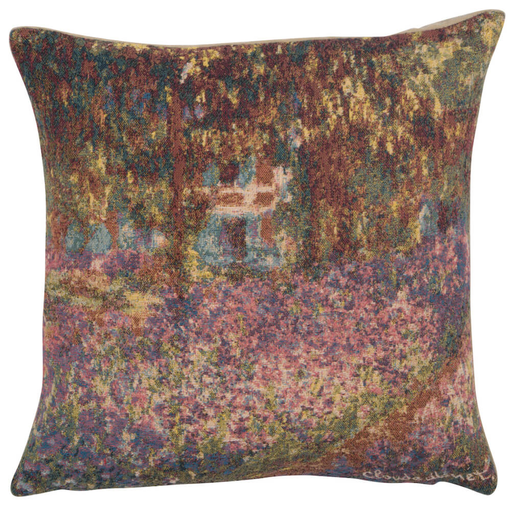 Monets Iris Garden European Pillow Cover 
