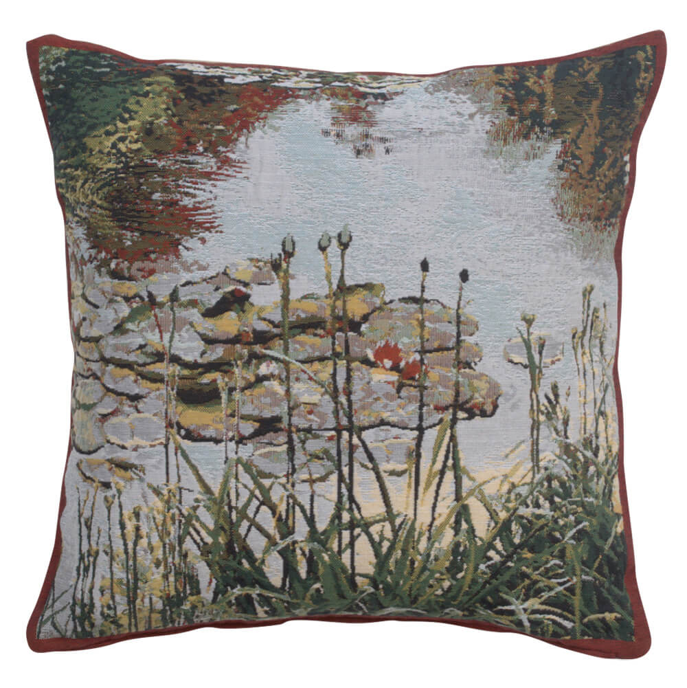 Waterlily Monets Garden European Pillow Cover 
