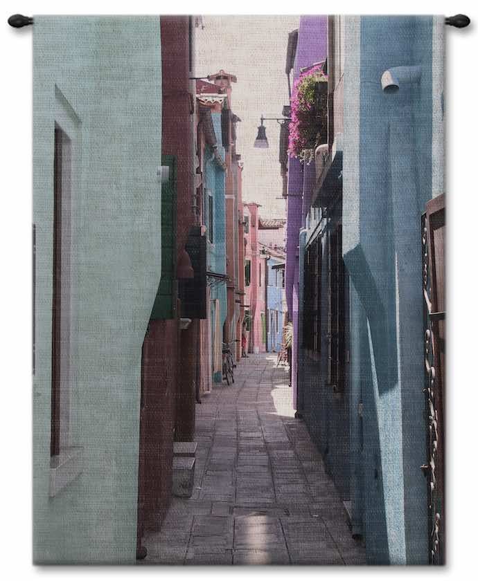 Narrow Alley Wall Tapestry Carolina, USAwoven, Cotton, Hanging, Tapestries, Tapestry, Wall, Woven, Photograph, Photography, Exclusive, italy, tapestries, tapestrys, hangings, and, the