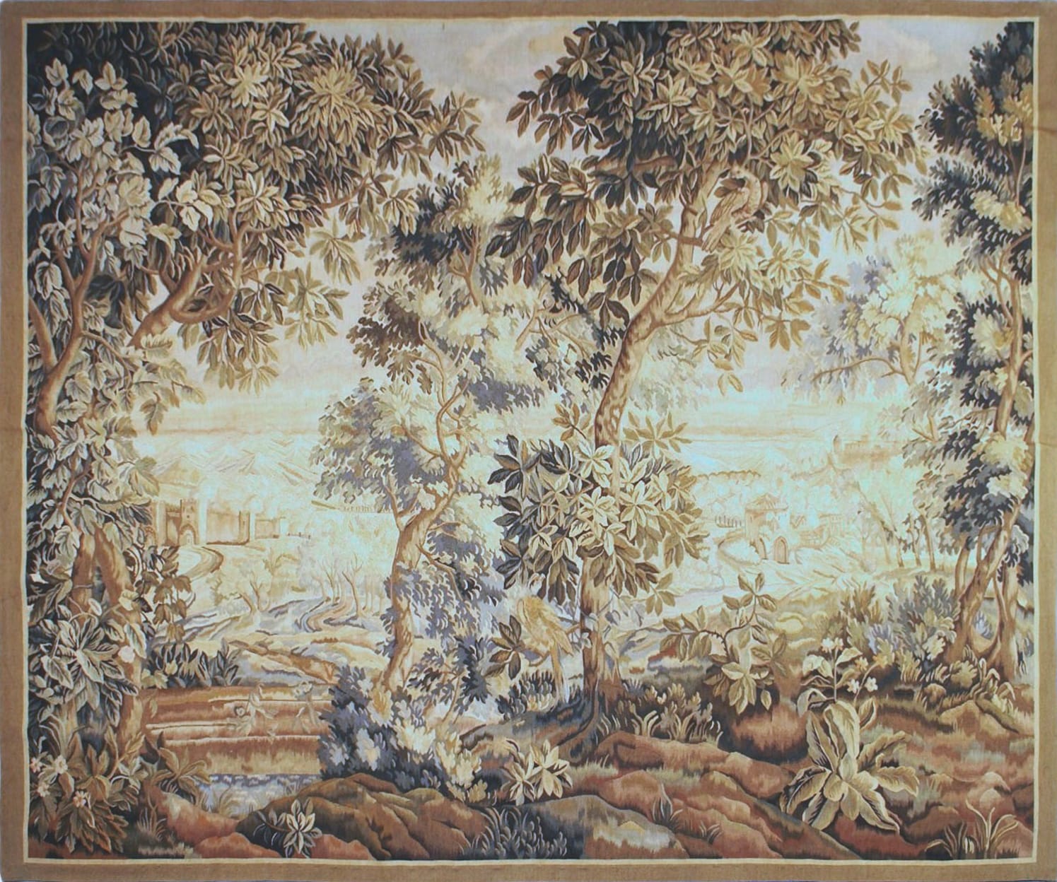 Hand Woven French Style Landscape Verdure Wall Tapestry Hand Woven French Style Landscape Verdure Wall Tapestry