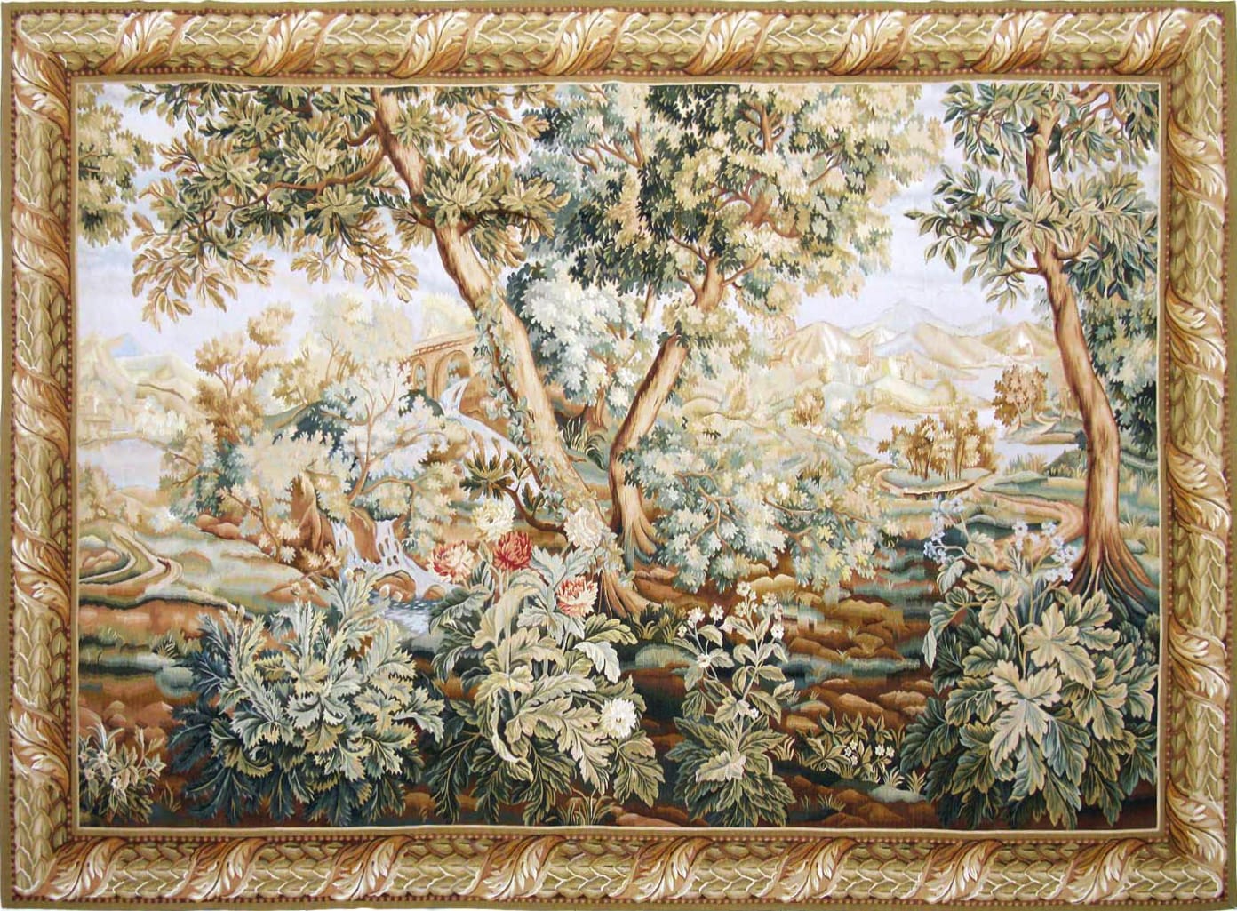 Hand Woven Landscape Verdure Style Wall Tapestry Hand Woven Landscape Verdure Style Wall Tapestry