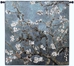 Almond Blossom Blue Square Wall Tapestry - C-4572
