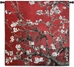 Almond Blossom Red Square Wall Tapestry - M-1001-RS35