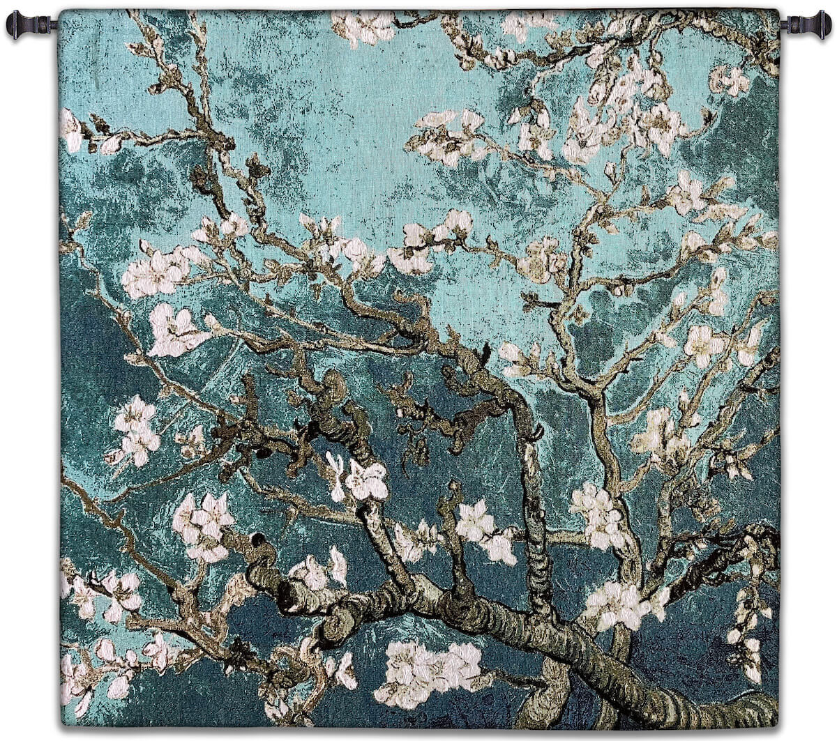 Almond Blossom Teal Square Wall Tapestry Abstract, Almond, Art, S, Blossom, Teal, Turquoise, Botanical, Carolina, USAwoven, Cotton, Floral, Flower, Flowers, Gogh, Gray, Grey, Hanging, Oriental, Pedals, Purple, Seller, Square, Tapestries, Tapestry, Top50, Tree, Van, Wall, White, Woven, Woven, Bestseller, tapestries, tapestrys, hangings, and, the, exclusive