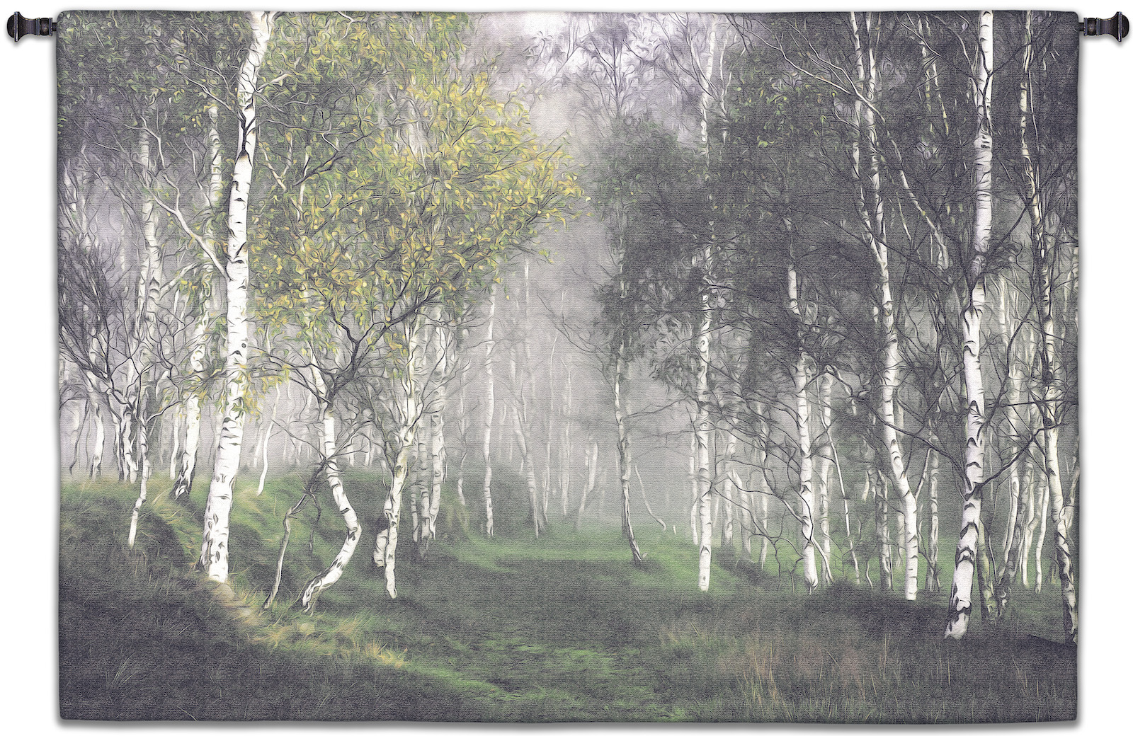 Birch Forest Wall Tapestry woods, trees, forrest, exclusive, tapestries, huge, large, wide, horizontal