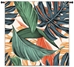 Tropical Leaves Square Wall Tapestry - M-1005-S35
