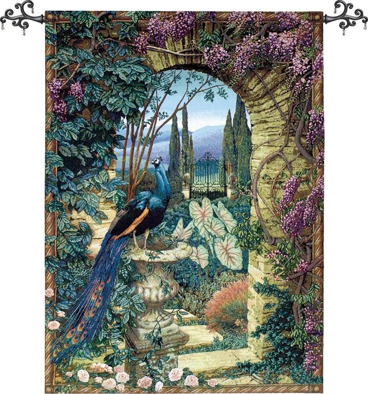 Garden Grandeur Wall Tapestry H-HWTSG, 50-59Incheswide, 56W, 80-99Inchestall, 80H, Animal, Animals, Art, Ashley, S, Big, Carolina, USAwoven, Cotton, European, Famous, Feathers, Garden, Green, Hanging, Hwtsg, Large, Paecock, Peacock, Peacokc, Pecock, Peecock, Polyester, Really, Secret, Seller, Tapastry, Tapestries, Tapestry, Tapistry, Top50, Tsg, Vertical, Vvv, Wall, Woven, Woven, Bestseller, Peacock, Secret, Garden, Wall, Tapestry, MWW, tapestries, tapestrys, hangings, and, the