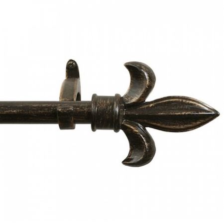Fleur de Lis Antiqued Rod accessories