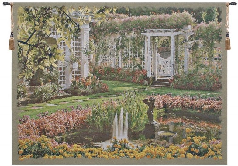 Butchart Gardens of Victoria II Belgian Wall Tapestry W-1757, 10-29Inchestall, 26H, 30-39Inchestall, 37H, 50-59Incheswide, 56W, 70-79Incheswide, 79W, Art, Belgian, Butchart, Cotton, Europe, European, Floral, Flower, Flowers, Garden, Gardens, Grande, Green, Hanging, Horizontal, Landscape, Of, Old, Olde, Panel, Tapastry, Tapestries, Tapestry, Tapistry, Victoria, Wall, Wide, World, Woven, Yellow, Bestseller, Belgianwoven, Europeanwoven, tapestries, tapestrys, hangings, and, the