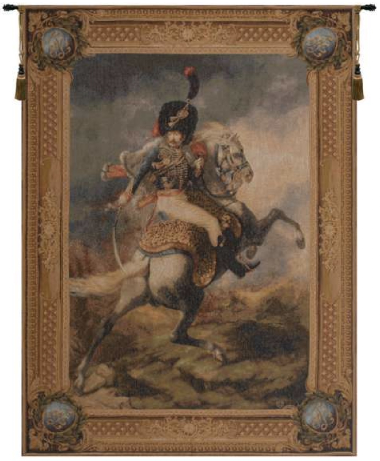The Charging Chasseur French Wall Tapestry The Charging Chasseur French Wall Tapestry, Cavalier de la Garde Imperiale, of the Imperial Guard