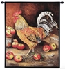 English Cockerel Wall Tapestry C-0816, 0816-Wh, 0816C, 0816Wh, 10-29Incheswide, 26W, 30-39Inchestall, 34H, Animal, Carolina, USAwoven, Cockerel, Dowel, English, Kitchen, Red, Rooster, Rustic, Tapestry, Vertical, Wall, Wood, tapestries, tapestrys, hangings, and, the, breakfast