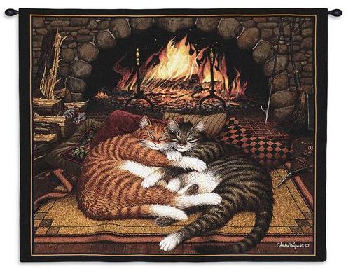 All Burned Out Wall Tapestry C-0895, 0895-Wh, 0895C, 0895Wh, 10-29Inchestall, 26H, 30-39Incheswide, 34W, All, Animal, Brown, Burned, Carolina, USAwoven, Cats, Dark, Dowel, Horizontal, Out, Tapestry, Wall, Wood, tapestries, tapestrys, hangings, and, the