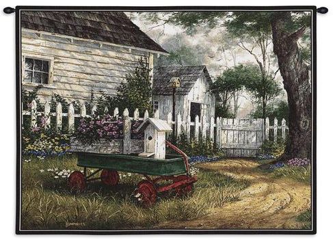 Antique Wagon Wall Tapestry C-0937, 0937-Wh, 0937C, 0937Wh, 10-29Incheswide, 26W, 30-39Inchestall, 34H, Antique, Carolina, USAwoven, Dowel, Home, Rustic, Tapestry, Vertical, Wagon, Wall, White, Wood, tapestries, tapestrys, hangings, and, the