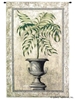 Palm Tree in Urn II Wall Tapestry C-1415, 1415-Wh, 1415C, 1415Wh, 30-39Incheswide, 35W, 50-59Inchestall, 53H, Art, Border, Carolina, USAwoven, Cotton, Cream, Green, Group, Hanging, Ii, In, Old, Palm, Tall, Tapestries, Tapestry, Tree, Tropical, Urn, Vertical, Vintage, Wall, White, World, Woven, tapestries, tapestrys, hangings, and, the