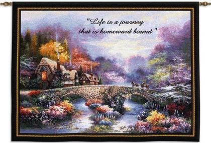 Going Home Journey Wall Tapestry C-1423, 10-29Inchestall, 1423-Wh, 1423C, 1423Wh, 26H, 30-39Incheswide, 34W, Carolina, USAwoven, Dowel, Going, Home, Horizontal, Journey, Mixed, Purple, Tapestry, Wall, Wood, tapestries, tapestrys, hangings, and, the