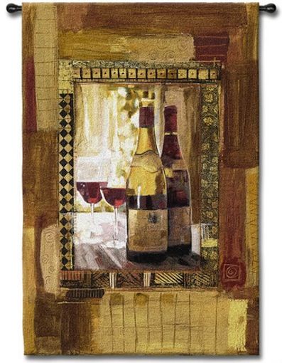 Abstract Wine Bottles I Wall Tapestry C-1503, 1503-Wh, 1503C, 1503Wh, 30-39Incheswide, 37W, 50-59Inchestall, 53H, Abstract, Alcohol, Art, Beige, Bottles, Brown, Carolina, USAwoven, Cotton, Group, Hanging, I, Spirits, Tapestries, Tapestry, Vertical, Vineyard, Wall, Wine, Woven, tapestries, tapestrys, hangings, and, the