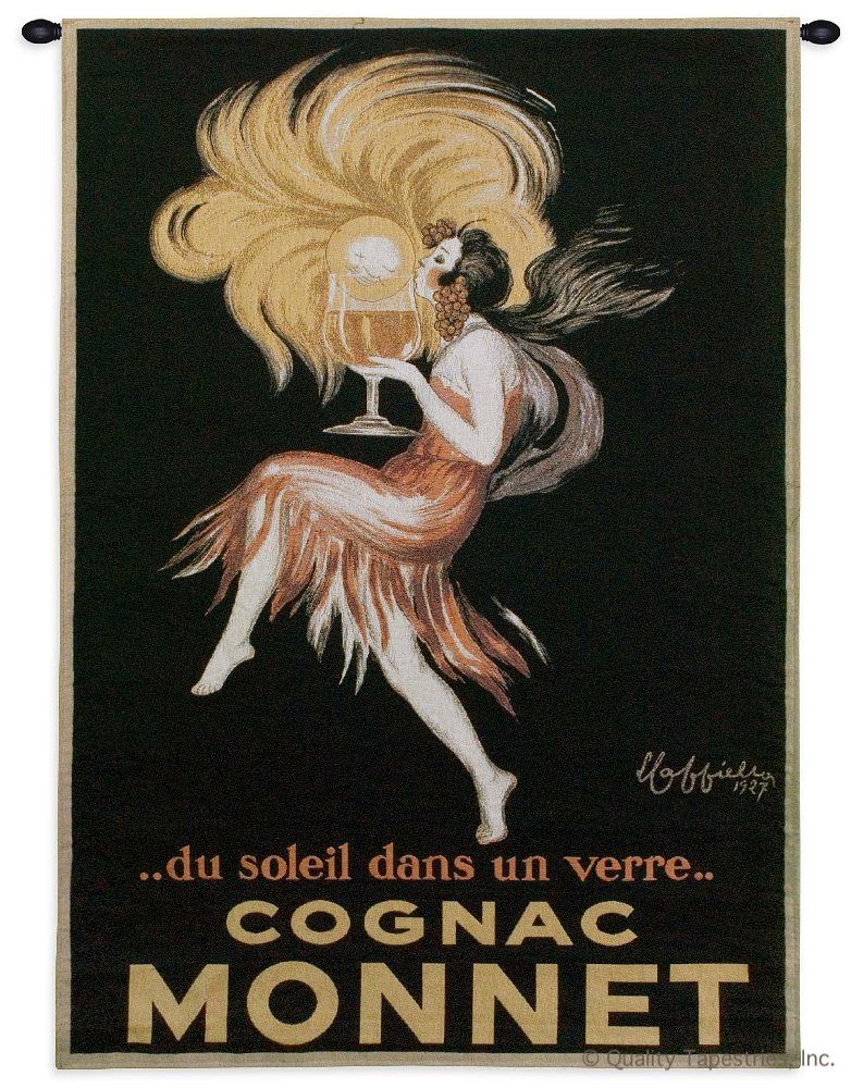 Cognac Monnet Vintage Poster Wall Tapestry C-1515, 1515-Wh, 1515C, 1515Wh, 30-39Incheswide, 38W, 50-59Inchestall, 53H, Ad, Advertisement, Advertisements, Alcohol, Ancient, Antique, Art, Black, Carolina, USAwoven, Cognac, Cotton, Dark, Famous, Hanging, Monnet, Old, Olde, Pink, Poster, Posters, Spirits, Tapestries, Tapestry, Vertical, Vineyard, Vintage, Wall, Wine, Woven, tapestries, tapestrys, hangings, and, the