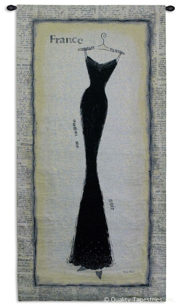 French Fashion Black Dress Wall Tapestry C-1527, 10-29Incheswide, 1527-Wh, 1527C, 1527Wh, 27W, 50-59Inchestall, 53H, Abstract, Art, Black, Carolina, USAwoven, Contemporary, Cotton, Cream, Dress, Erope, Europe, European, Eurupe, Fashion, French, Hanging, Modern, Tapastry, Tapestries, Tapestry, Tapistry, Urope, Vertical, Wall, White, Woven, tapestries, tapestrys, hangings, and, the