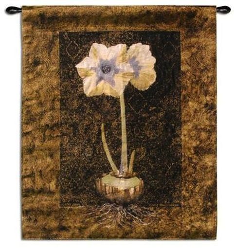 Lady Jane Flower Wall Tapestry C-1547, 10-29Incheswide, 1547-Wh, 1547C, 1547Wh, 26W, 30-39Inchestall, 32H, Brown, Carolina, USAwoven, Floral, Flower, Jane, Lady, Tapestry, Vertical, Wall, tapestries, tapestrys, hangings, and, the