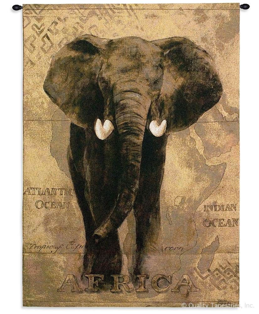 Map of Africa Elephant Wall Tapestry C-1599, 1599-Wh, 1599C, 1599Wh, 30-39Incheswide, 38W, 50-59Inchestall, 53H, Africa, African, Ancient, Antique, Art, Brown, Carolina, USAwoven, Cotton, Elephant, Famous, Grande, Group, Hanging, Hemisphere, Hemispheres, I, Map, Maps, Of, Old, Olde, Pangea, Tapastry, Tapestries, Tapestry, Tapistry, Vertical, Vintage, Voyage, Wall, World, Woven, tapestries, tapestrys, hangings, and, the