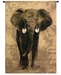 Map of Africa Elephant Wall Tapestry - C-1599