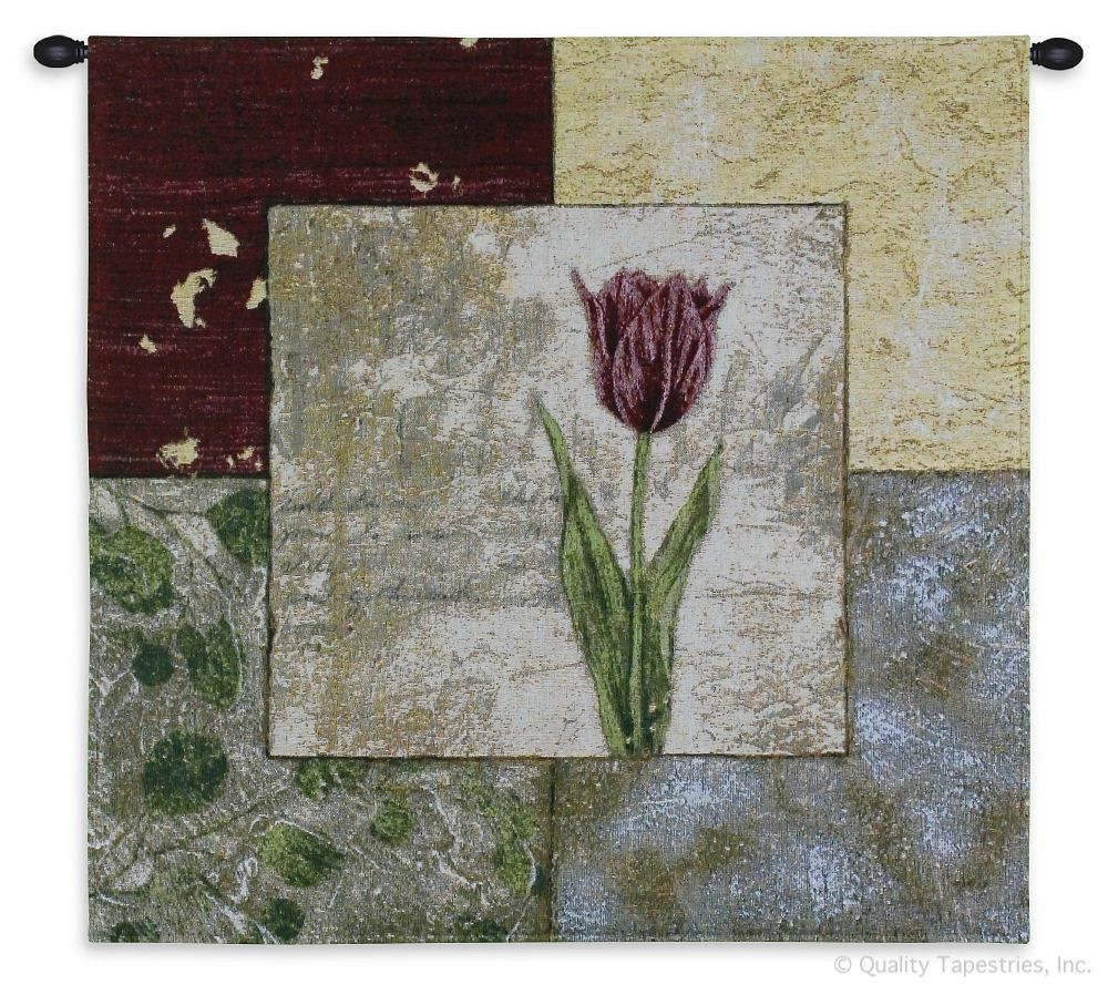 Seasons IV Wall Tapestry C-1646, 10-29Inchestall, 10-29Incheswide, 1646-Wh, 1646C, 1646Wh, 25H, 25W, Carolina, USAwoven, Floral, Group, Iv, Red, Seasons, Square, Tapestry, Wall, tapestries, tapestrys, hangings, and, the