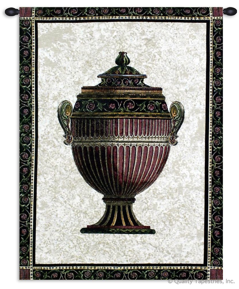 Empire Urn Small I Wall Tapestry C-1716, &, 10-29Incheswide, 1716-Wh, 1716C, 1716Wh, 27W, 30-39Inchestall, 34H, Art, Brown, Carolina, USAwoven, Cotton, Empire, Group, Hanging, I, Pots, Pottery, Small, Tapestries, Tapestry, Urn, Urns, Vertical, Wall, Woven, tapestries, tapestrys, hangings, and, the