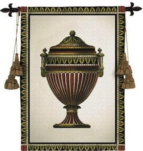 Empire Urn Small II Wall Tapestry C-1717, &, 10-29Incheswide, 1717-Wh, 1717C, 1717Wh, 27W, 30-39Inchestall, 34H, Art, Brown, Carolina, USAwoven, Cotton, Empire, Group, Hanging, Ii, Pots, Pottery, Small, Tapestries, Tapestry, Urn, Urns, Vertical, Wall, Woven, tapestries, tapestrys, hangings, and, the