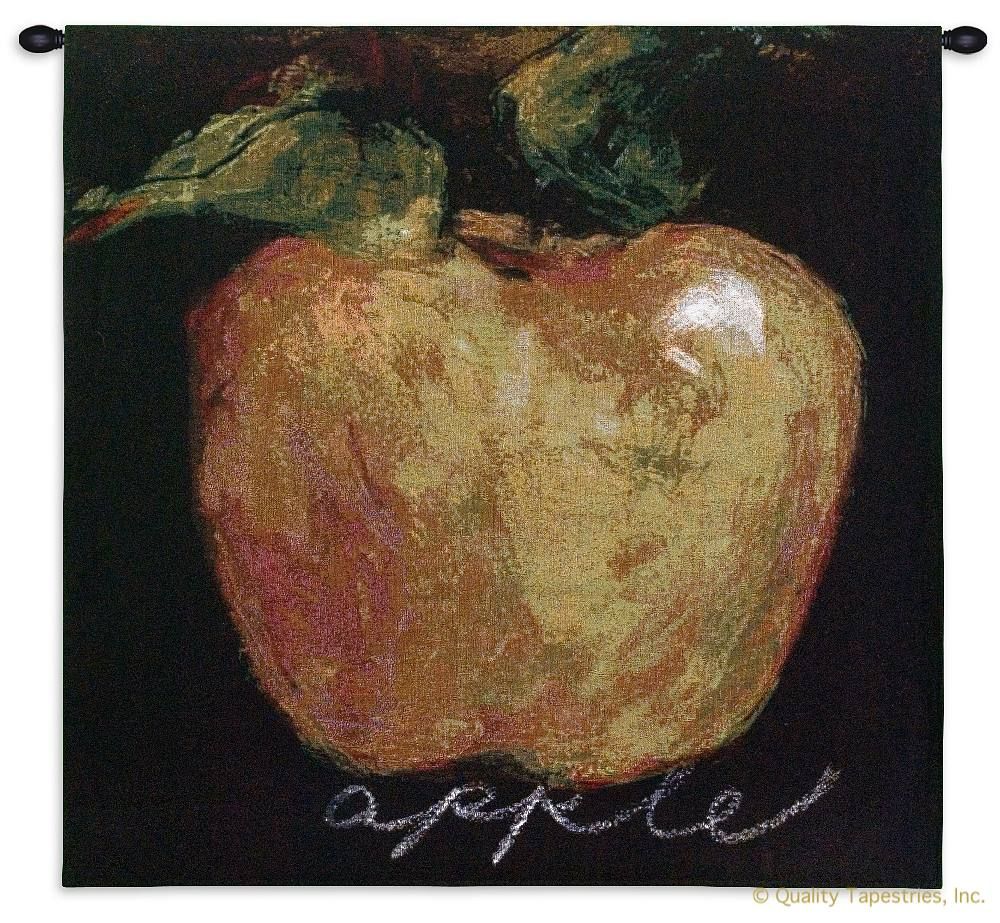 Kitchen Fruit I Wall Tapestry C-2032, 2032-Wh, 2032C, 2032Wh, 30-39Inchestall, 30-39Incheswide, 35H, 35W, Abstract, Apple, Art, Carolina, USAwoven, Cotton, Culinary, Fruit, Grapes, Group, Hanging, I, Kitchen, Life, Old, Orange, Square, Still, Tapestries, Tapestry, Wall, Woven, tapestries, tapestrys, hangings, and, the