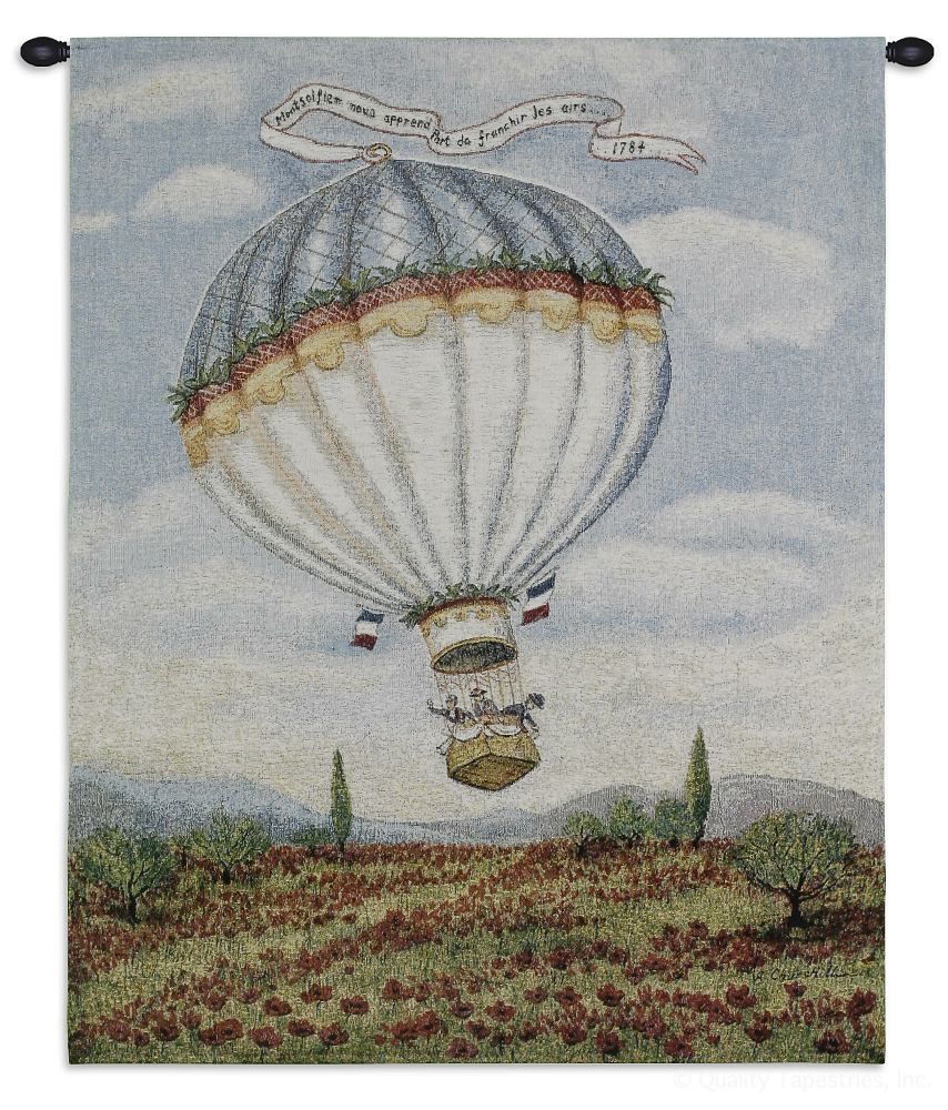 Hot Air Balloon Over Field Wall Tapestry C-2137, 10-29Incheswide, 2137-Wh, 2137C, 2137Wh, 27W, 30-39Inchestall, 32H, Air, Art, Baby, Balloon, Blue, Carolina, USAwoven, Child, ChildS, ChildrenS, Childrens, Childs, Cotton, Field, Fun, Hanging, Hot, Infant, Kid, KidS, Kids, Newborn, Over, Tapestries, Tapestry, Toddler, Travel, Vertical, Wall, Woven, tapestries, tapestrys, hangings, and, the