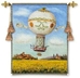 Hot Air Balloon Over Sunflowers Wall Tapestry - C-2139