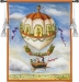 Hot Air Balloon Airship Gardeners Wall Tapestry - C-2142
