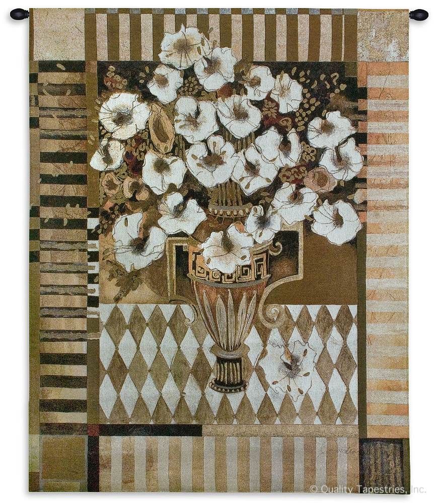 Bouquet of White Flowers Wall Tapestry C-2202, 2202-Wh, 2202C, 2202Wh, 40-49Incheswide, 40W, 50-59Inchestall, 53H, Art, Botanical, Bouquet, Brown, Carolina, USAwoven, Cotton, Floral, Flower, Flowers, Hanging, Of, Orange, Pedals, Tapestries, Tapestry, Vertical, Wall, White, Woven, tapestries, tapestrys, hangings, and, the