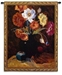 Poppies in Black Vase Wall Tapestry - C-2227