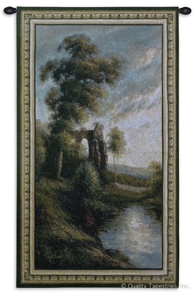 Ancient Ruins II Wall Tapestry C-2257, Carolina, USAwoven, Tapestry, Medieval, Blue, Brown, 10-29Incheswide, 50-59Inchestall, Vertical, Cotton, Woven, Wall, Hanging, Tapestries, tapestries, tapestrys, hangings, and, the