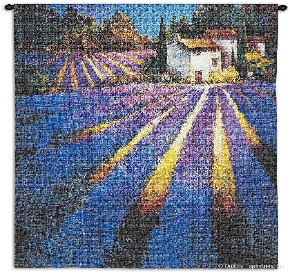 Evening Light Provence Wall Tapestry C-2313, 2313-Wh, 2313C, 2313Wh, 50-59Inchestall, 50-59Incheswide, 53H, 53W, Abstract, Art, Carolina, USAwoven, Contemporary, Cotton, Countryside, Earth, Erope, Estate, Europe, European, Eurupe, Evening, Field, France, French, Gold, Hanging, Home, Landscape, Landscapes, Light, Mediterranean, Orange, Provence, Purple, Purples, Scene, Square, Tapestries, Tapestry, Urope, Wall, Woven, tapestries, tapestrys, hangings, and, the